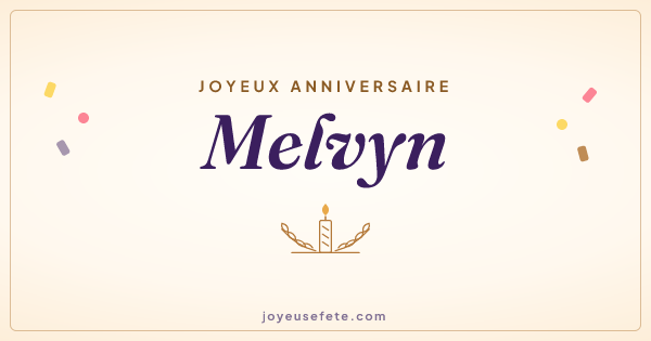 Image « Joyeux anniversaire Melvyn » au format large
