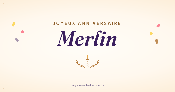 Image « Joyeux anniversaire Merlin » au format large
