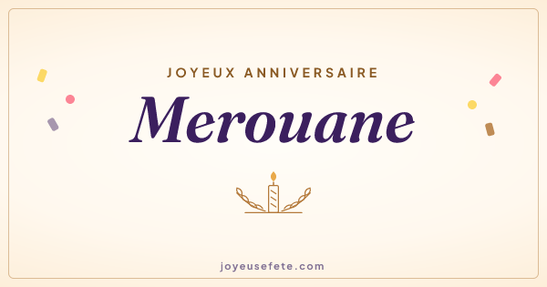 Image « Joyeux anniversaire Merouane » au format large