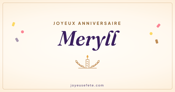 Image « Joyeux anniversaire Meryll » au format large