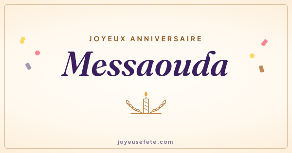 Image « Joyeux anniversaire Messaouda » au format large