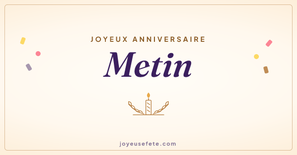 Image « Joyeux anniversaire Metin » au format large