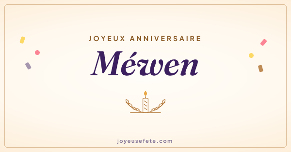 Image « Joyeux anniversaire Méwen » au format large