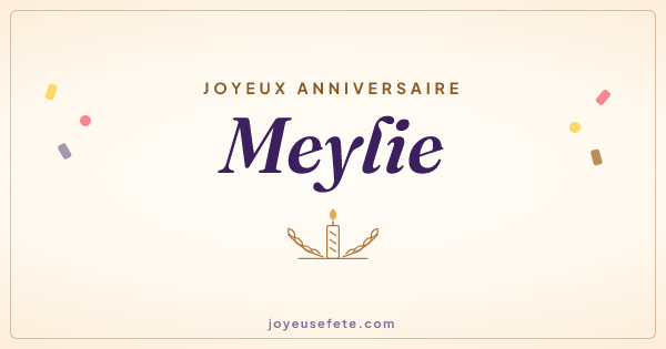 Image « Joyeux anniversaire Meylie » au format large