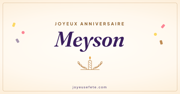 Image « Joyeux anniversaire Meyson » au format large