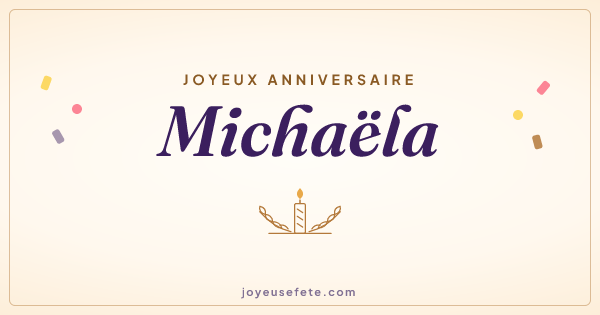 Image « Joyeux anniversaire Michaëla » au format large