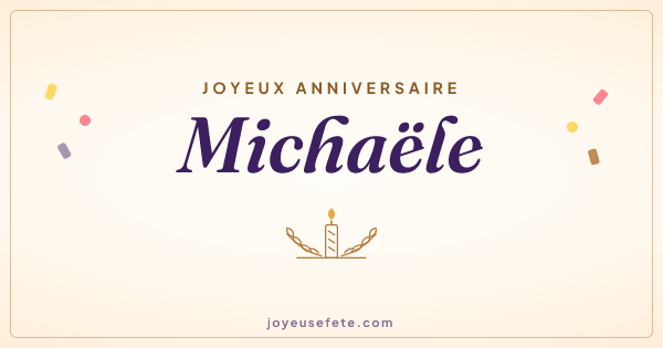 Image « Joyeux anniversaire Michaële » au format large