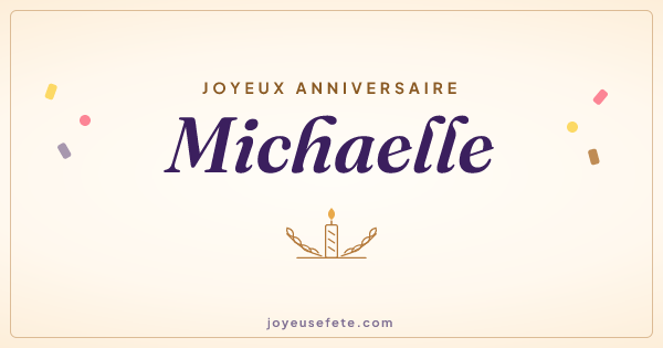 Image « Joyeux anniversaire Michaelle » au format large
