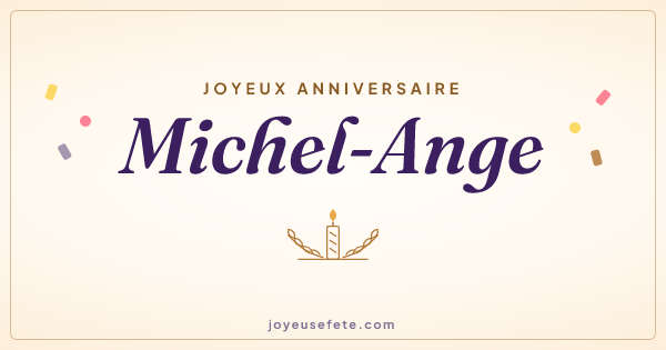 Image « Joyeux anniversaire Michel-Ange » au format large