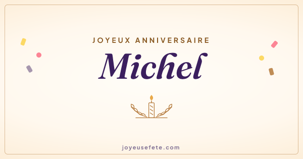 Image « Joyeux anniversaire Michel » au format large