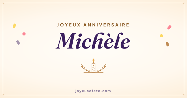 Image « Joyeux anniversaire Michèle » au format large