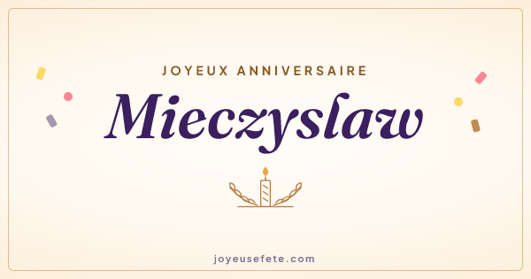 Image « Joyeux anniversaire Mieczyslaw » au format large