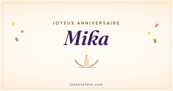 Image « Joyeux anniversaire Mika » au format large