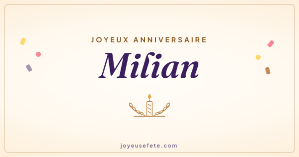 Image « Joyeux anniversaire Milian » au format large