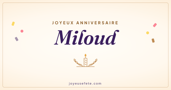 Image « Joyeux anniversaire Miloud » au format large