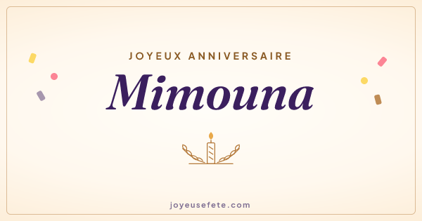 Image « Joyeux anniversaire Mimouna » au format large