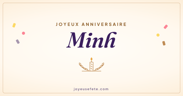 Image « Joyeux anniversaire Minh » au format large
