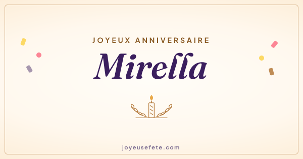 Image « Joyeux anniversaire Mirella » au format large