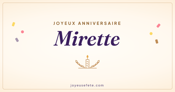Image « Joyeux anniversaire Mirette » au format large