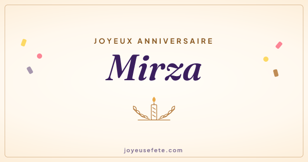 Image « Joyeux anniversaire Mirza » au format large