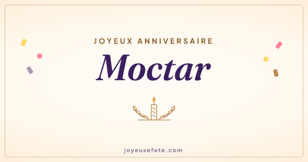Image « Joyeux anniversaire Moctar » au format large