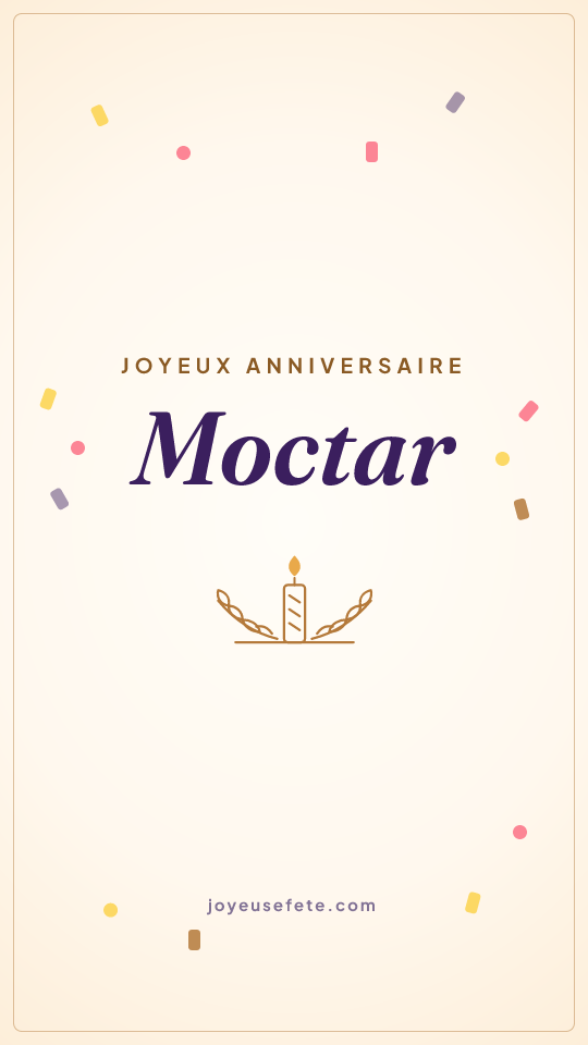 Image « Joyeux anniversaire Moctar » au format story