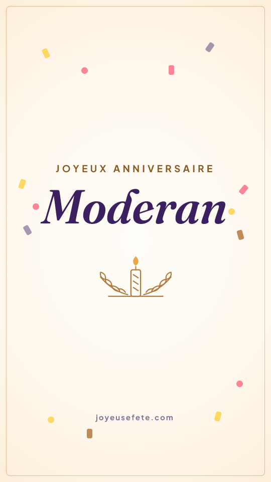 Image « Joyeux anniversaire Moderan » au format story