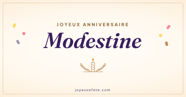 Image « Joyeux anniversaire Modestine » au format large
