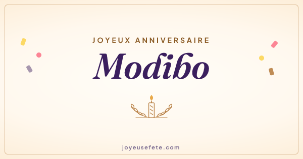 Image « Joyeux anniversaire Modibo » au format large