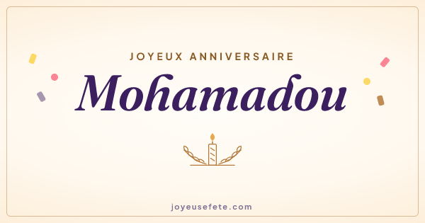Image « Joyeux anniversaire Mohamadou » au format large