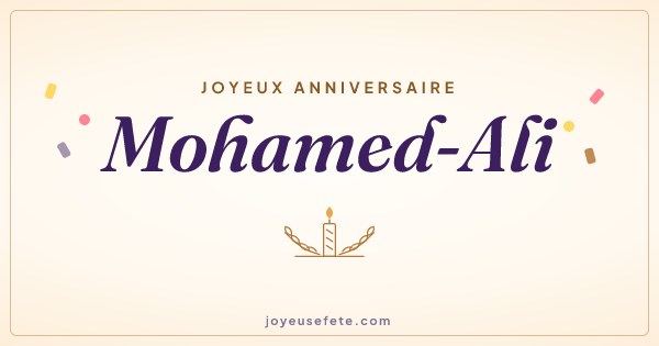 Image « Joyeux anniversaire Mohamed-Ali » au format large