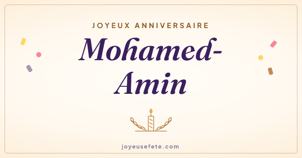 Image « Joyeux anniversaire Mohamed-Amin » au format large