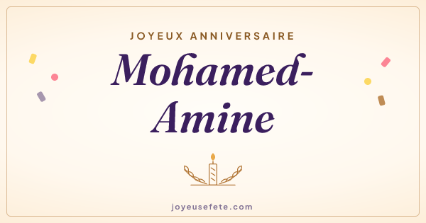 Image « Joyeux anniversaire Mohamed-Amine » au format large