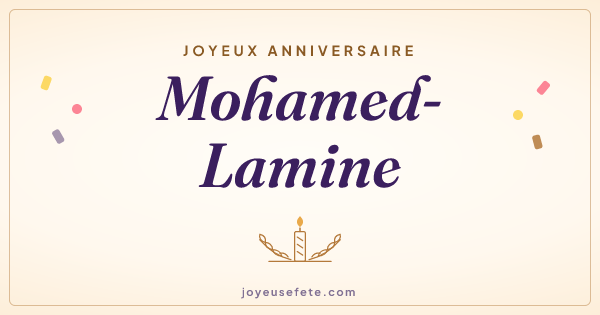Image « Joyeux anniversaire Mohamed-Lamine » au format large