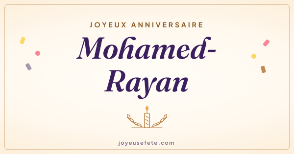 Image « Joyeux anniversaire Mohamed-Rayan » au format large