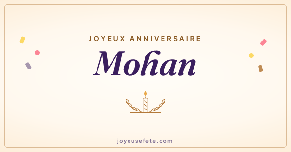 Image « Joyeux anniversaire Mohan » au format large