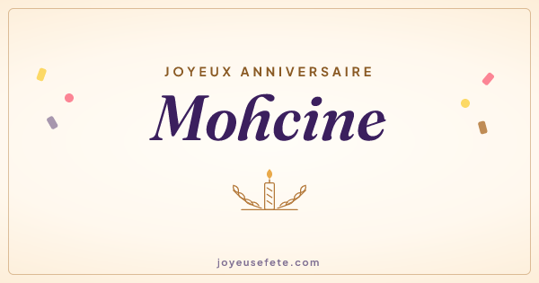 Image « Joyeux anniversaire Mohcine » au format large