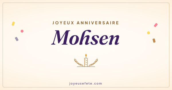 Image « Joyeux anniversaire Mohsen » au format large