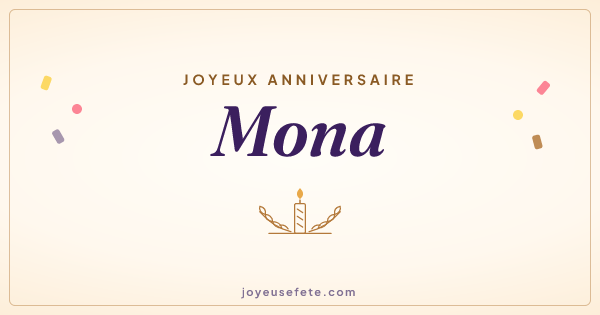 Image « Joyeux anniversaire Mona » au format large