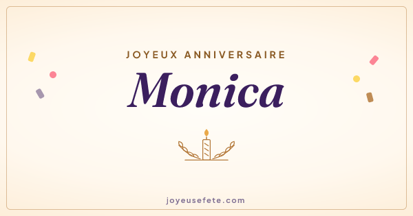 Image « Joyeux anniversaire Monica » au format large