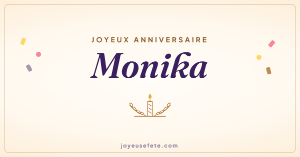 Image « Joyeux anniversaire Monika » au format large