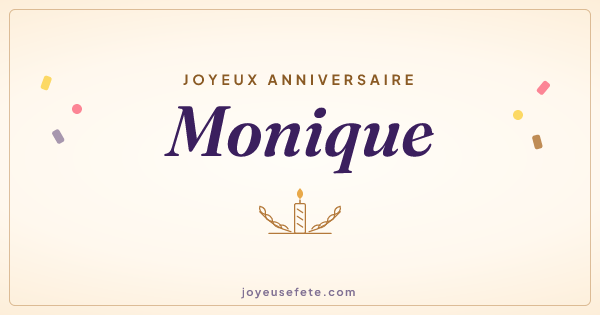 Image « Joyeux anniversaire Monique » au format large