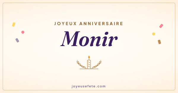 Image « Joyeux anniversaire Monir » au format large