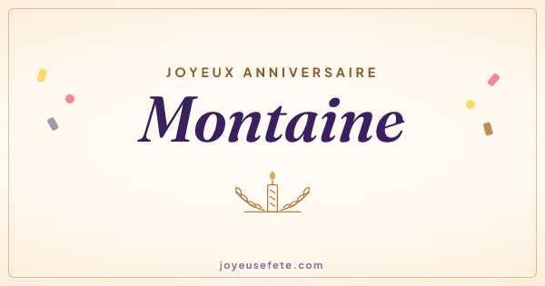 Image « Joyeux anniversaire Montaine » au format large