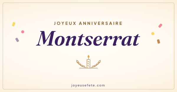 Image « Joyeux anniversaire Montserrat » au format large