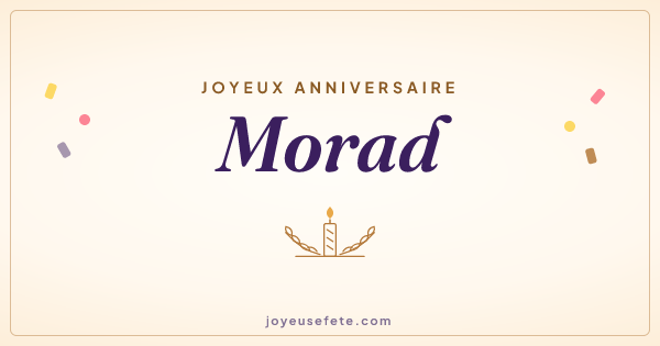 Image « Joyeux anniversaire Morad » au format large