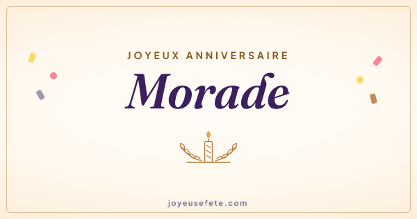 Image « Joyeux anniversaire Morade » au format large