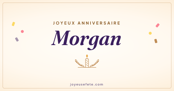 Image « Joyeux anniversaire Morgan » au format large