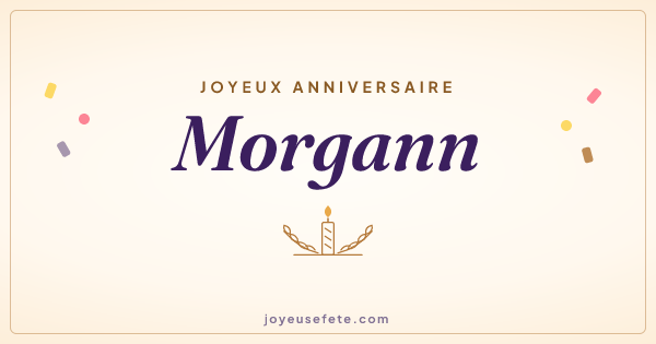Image « Joyeux anniversaire Morgann » au format large