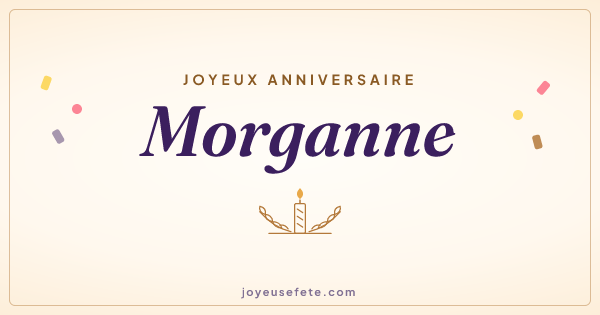 Image « Joyeux anniversaire Morganne » au format large